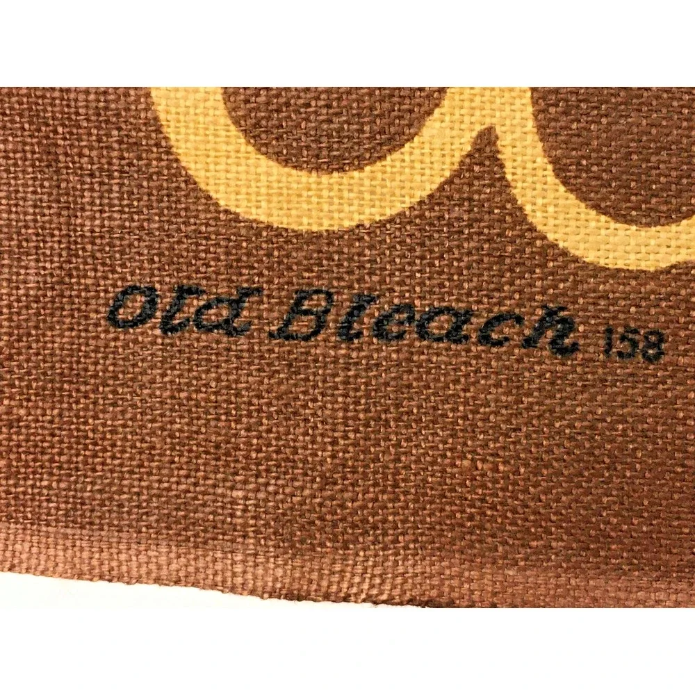 Vintage Kitchen Tea Towel Durham Cathedral Old Bleach Made in Ireland Brown
